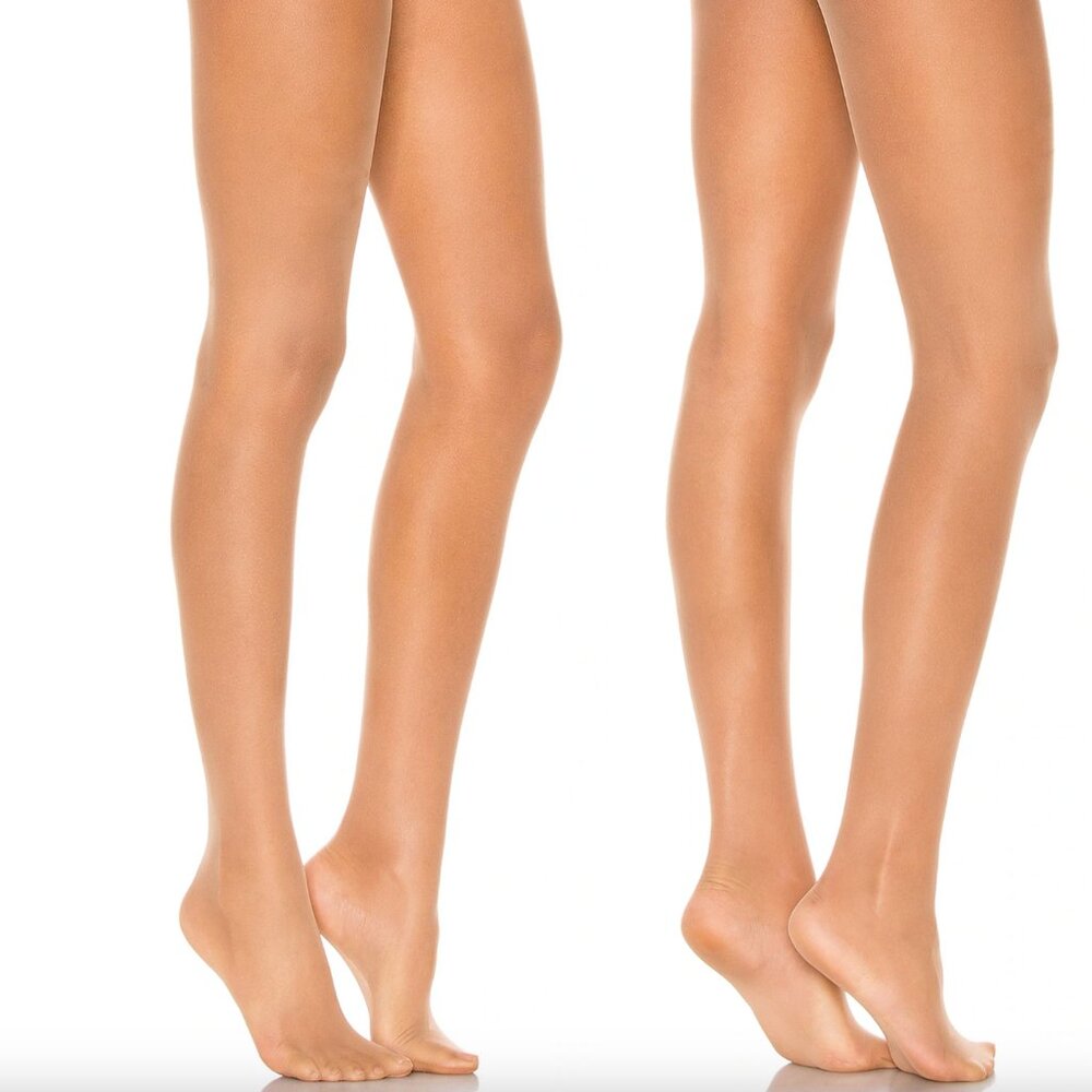 NEW XS Wolford Individual 10 Tights in Gobi Sheer Nude Cream Stockings